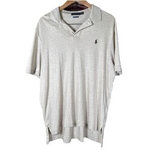 Polo Ralph Lauren Mens classic polo heather cream size XL Pima Soft Touch